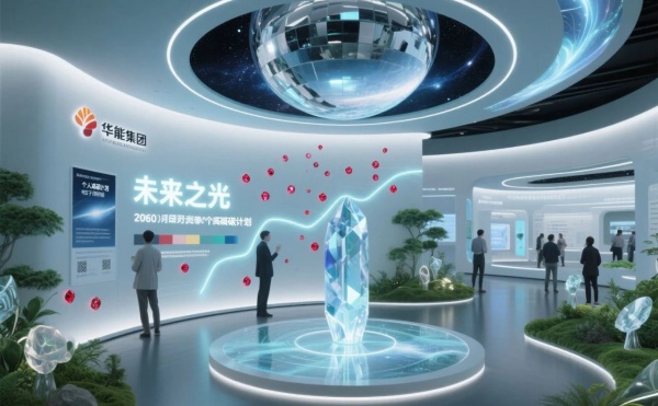 華能環保科技展廳里能摸到風、看到魚，還能穿越到 2050